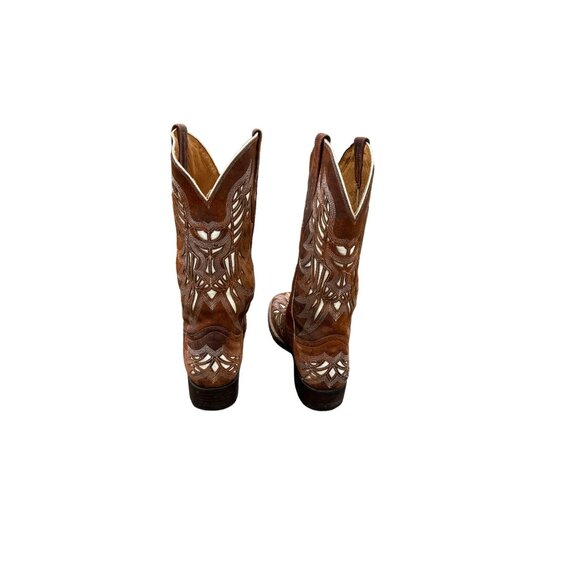 Resistol men’s brown leather western shoe boots size 9D SKU 3701 main image 8